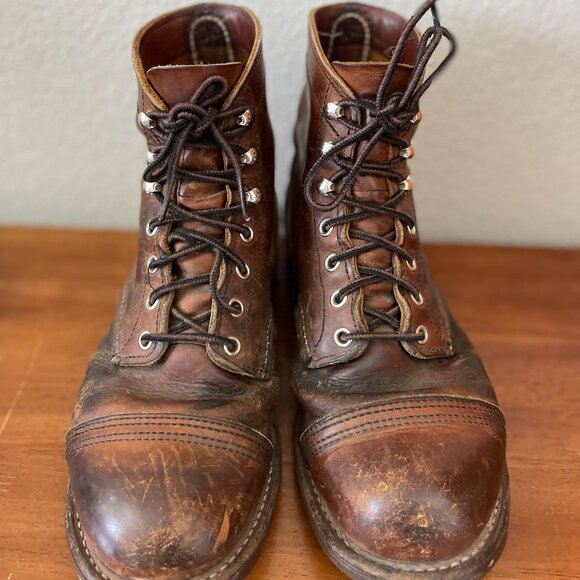 Red Wing Shoes 8085 Mens Brown Iron Ranger Casual Lace Up Ankle Boots Size 7D - Picture 2 of 12